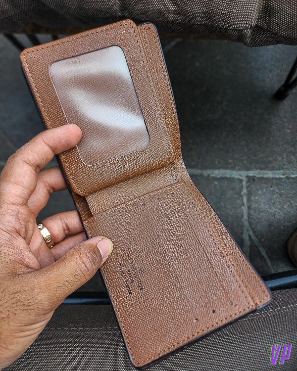 Louis Vuitton Monogram Split Bifold Wallet Multiple Men's Brown/Blue